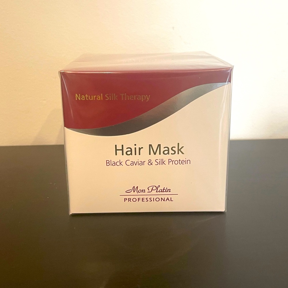 Mon Platin black caviar and silk protein hair mask